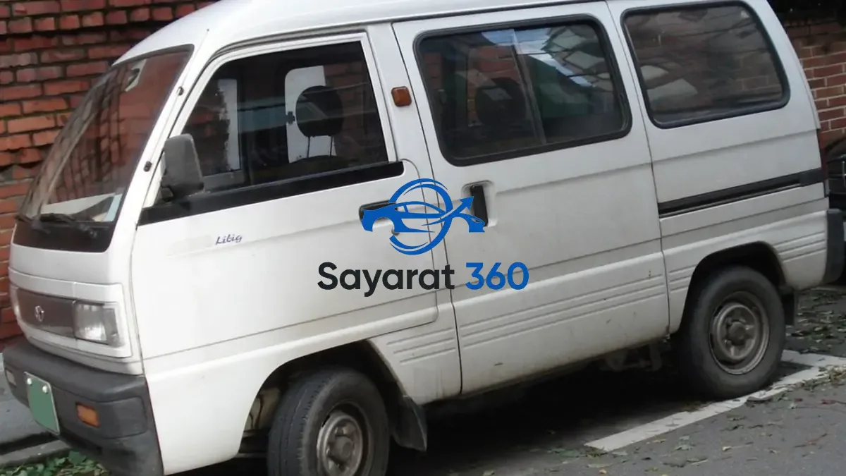 صورة جانبية لسيارة دايو داماس 1991 لون ابيض